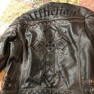 Affliction men’s leather jacket